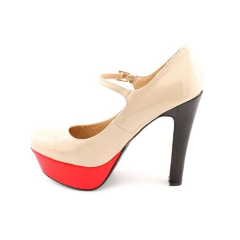 Guess platform shoes in tan, red, black color [4]